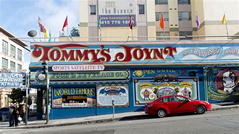 Tommy's joynt restaurant - Tommy's Joynt. Main Menu. Tommy's Great Big Sandwich. sourdough roll, whole wheat, white, rye. Roast Beef. $6.49. Bbq Brisket Of Beef. $6.49. Corned Beef. $6.49. Pastrami. …